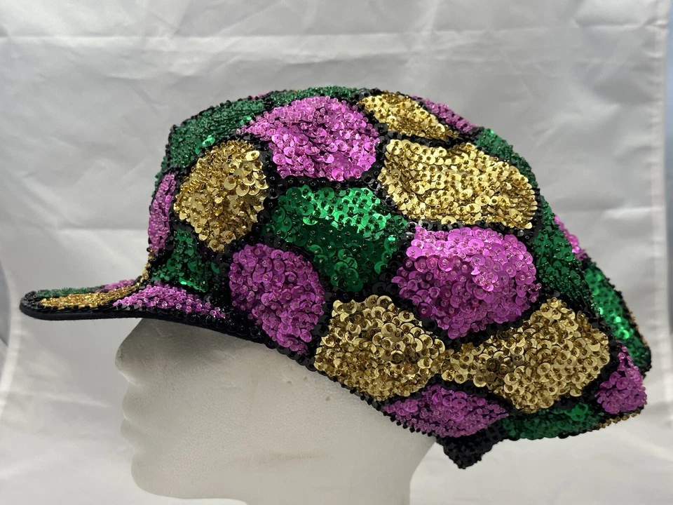 Шляпа ручной работы с блестками Mardi Gras - Изображение 3 из 4