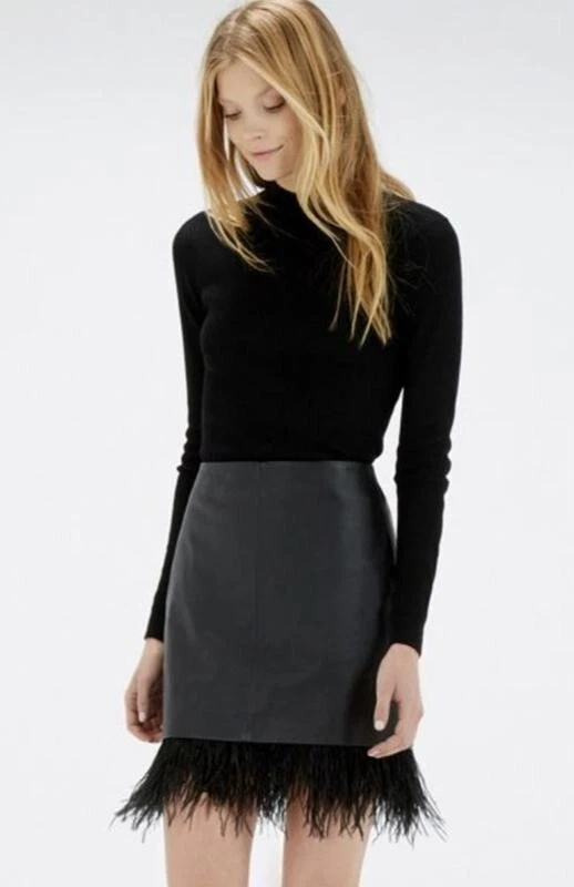 Black feather skirt size 18 top