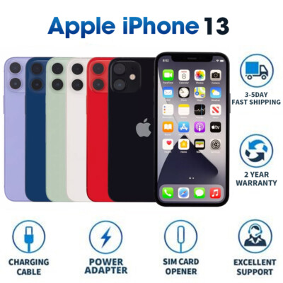 New Sealed Apple iPhone 13 5G FACTORY UNLOCKED 128/256/512GB 2 YR WARNTY US SHIP