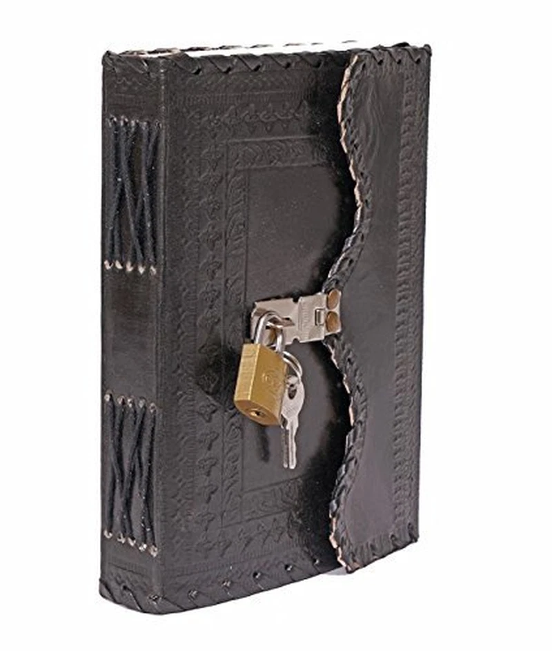 Leather Diary Journal with Lock Notepad Writing Book with Lock & Key Handmade - Image 3 of 4