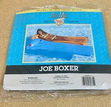 New Air Mat 72inx 27in Joe Boxer Pool Float Blue Poolside Panache vintage