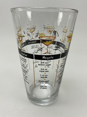 Bar Glass With Cocktail Recipes Whiskey Sour, Cosmopolitan, Tom Collins & More