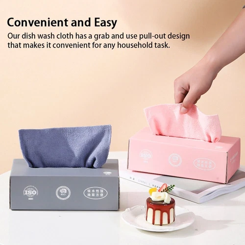 20PCS/Box Home Cleaning Microfiber Towel Oil Dish Rags Dishcloth  Kitchen Home - Picture 11 of 16