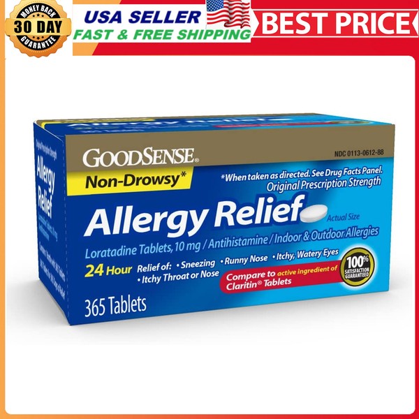 Goodsense Allergy Relief Non Drowsy Medicine Best Pills All Day Bulk