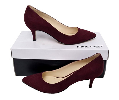 Nine West Flagship 55 Damen weinrot 6 cm Absatz Schuhe Stiletto UK 3 UVP 89£