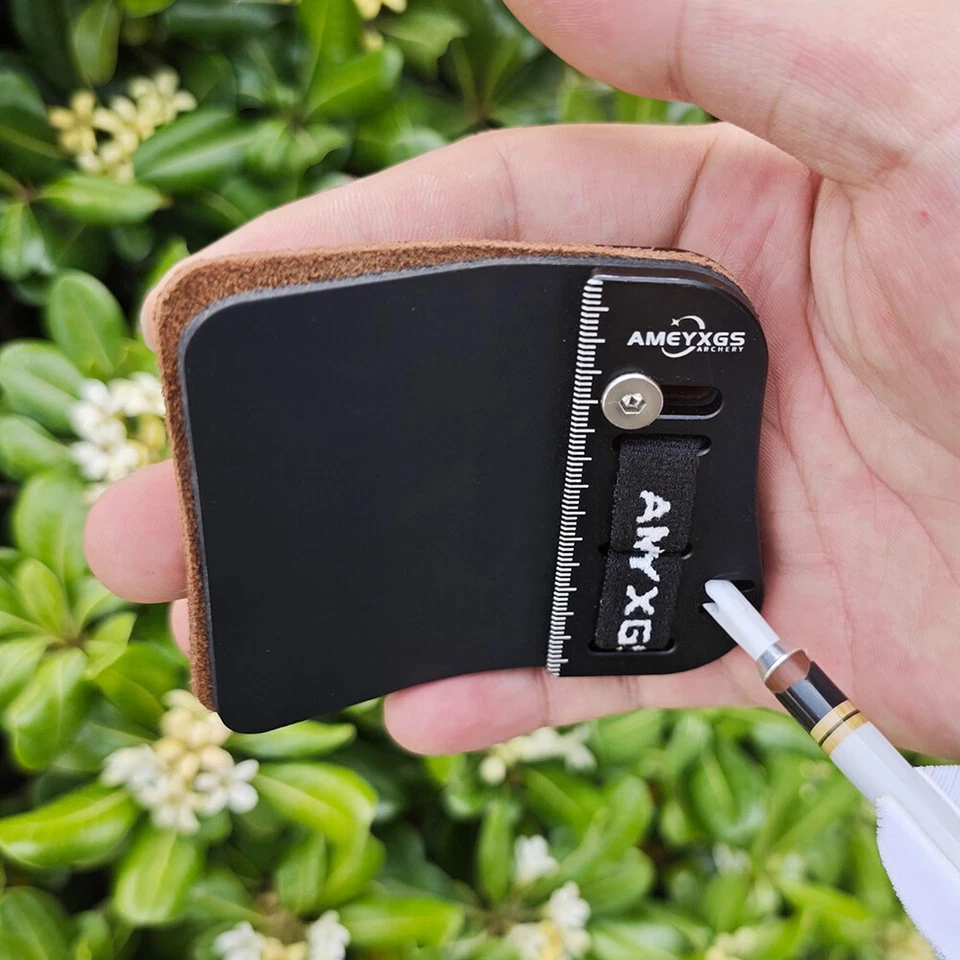 Archery Barebow Finger Tab Guard Cowhide Protector Gear Bow Hunting Target RH LH - Image 4 of 4