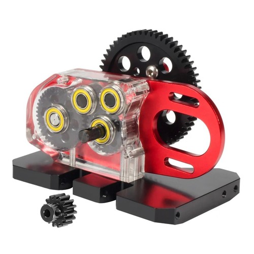 Aluminum Acrylic 2Low Transmission Overdrive Gearbox Set with Delrin Skid - Picture 8 of 22