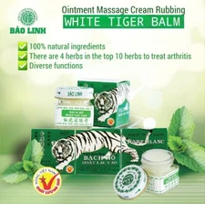White Tiger Balm Cao Bach Ho Ointment Massage Cream Vietnam 20g 0.70 oz (Pack 6)