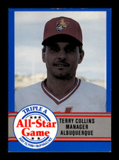 1988 Pro Cards Triple A All Star # AAA 47 Terry Collins Card Albuquerque Dukes