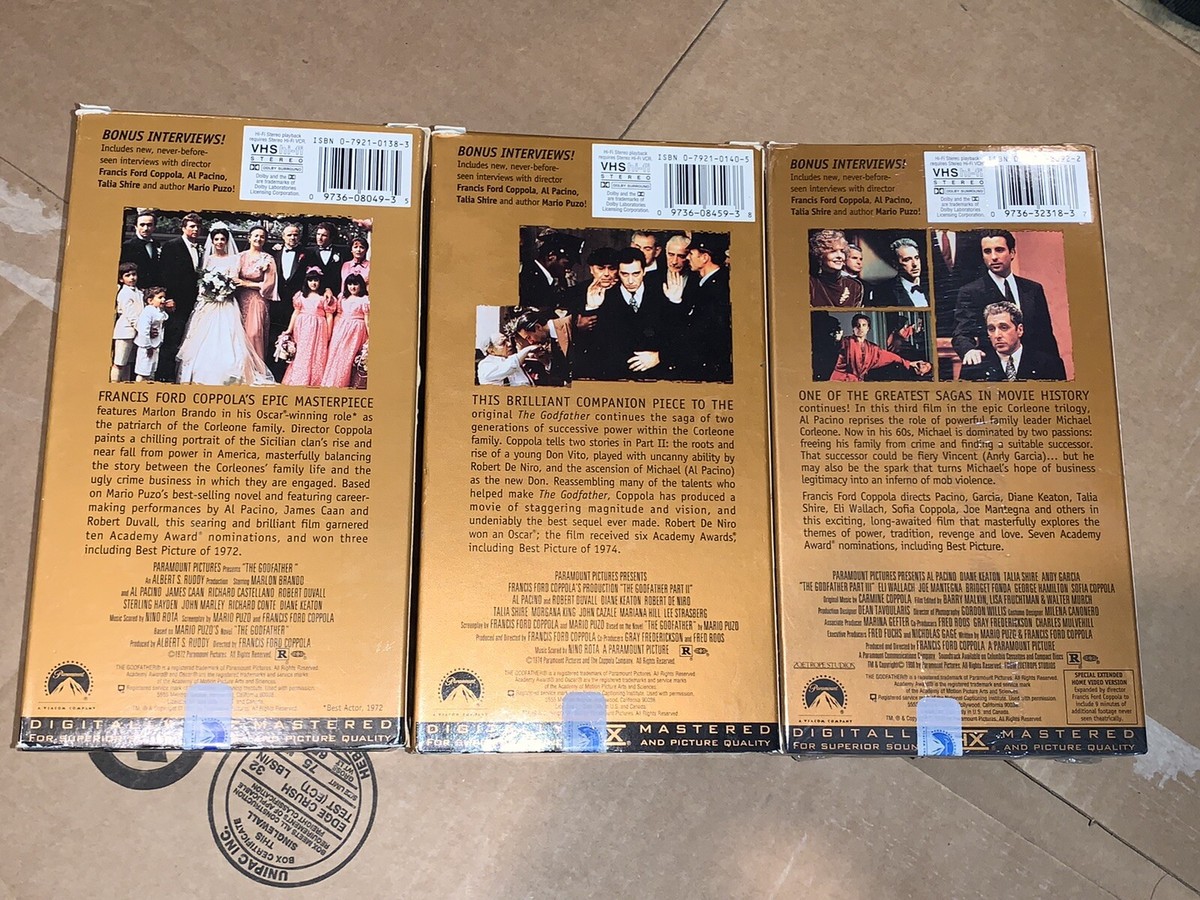 ゴッドファーザー」全巻セット VHS 米国版
