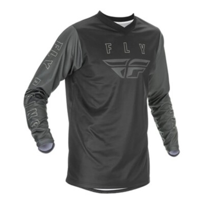 Fly Racing F-16 Youth MX Jersey Kids Off-Road Top Black Grey