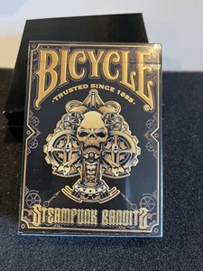 BICYCLE STEAMPUNK BANDITS Black Playing Card deck NEW/SEALED Gamblers
