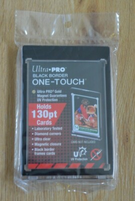 Ultra Pro 1x Black Border UV One-Touch 130pt Magnetic Trading Card Holder