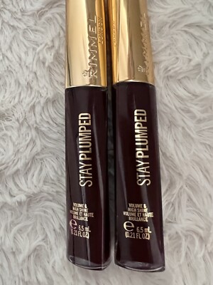 Rimmel Stay Plumped Lip Gloss, #841 Bittersweet Plum New & Sealed!l Lot Of 2