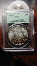 1899 O Morgan Silver Dollar $1 OGH Old Green Holder PCGS MS64 PQ            5033