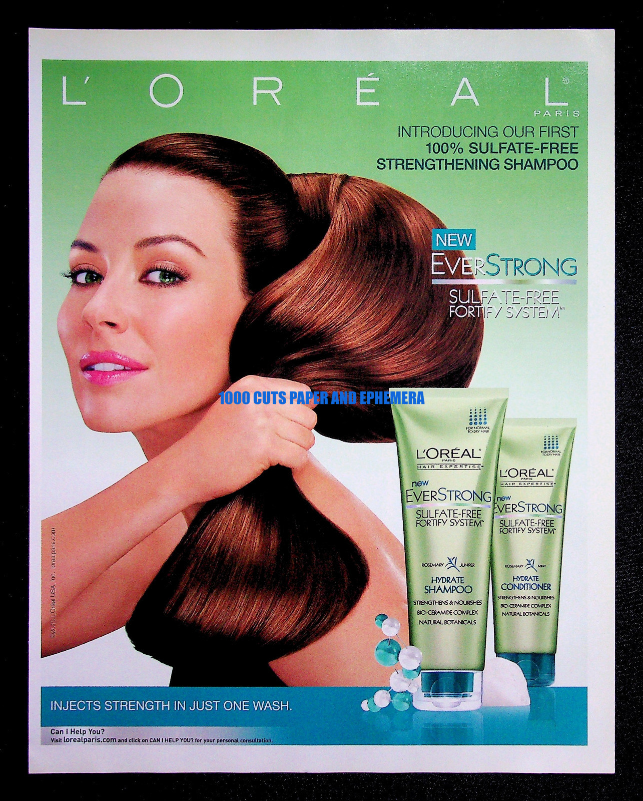 L'Oreal EverStrong Shampoo & Conditioner 2010 Print Magazine Ad Poster ...