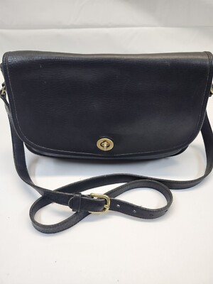 ◎vintage◎COACH Mini Body Bag BLACK Vintage COACH City Bag 014 6125 Black Cross Body Bag | eBay