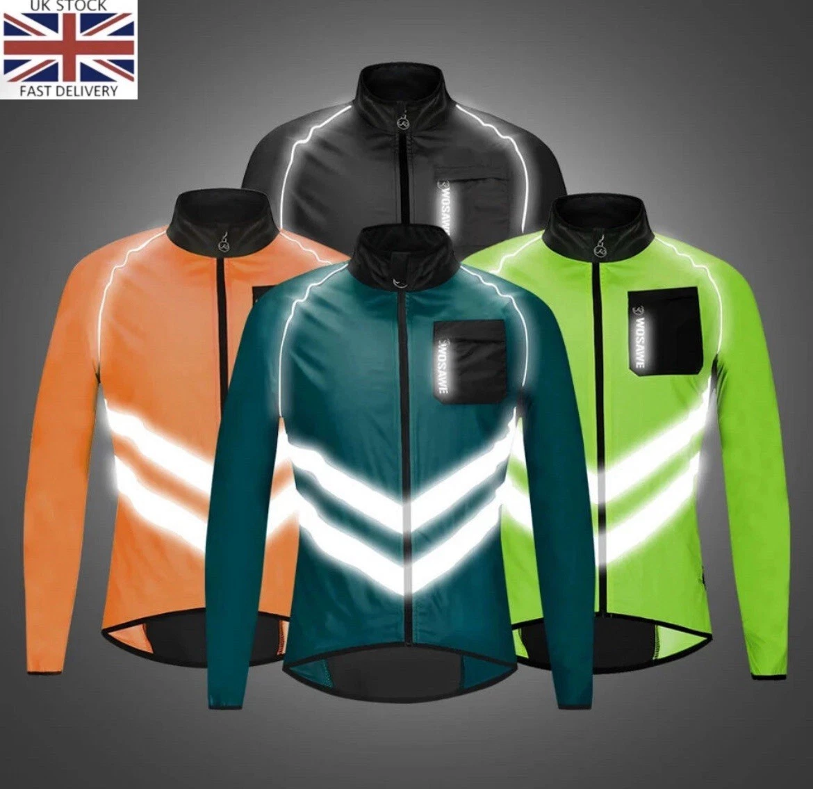 Hi Vis Viz Bicycle Reflective Bomber Jacket High Visibility Safety Jackets New