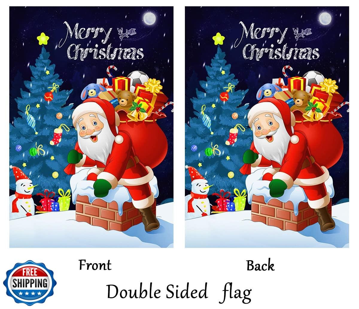 Akeydeco Christmas Flag, 28 x 40 Inch Double-Sided Printing 2 Lay