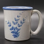 Red Wing Stoneware Mug in Blue Fern Pattern