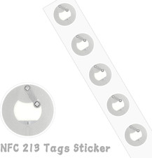 60Pcs Ntag213 NFC Tags, 25Mm round NFC Sticker Tags Adhesive, 144 Bytes Memory