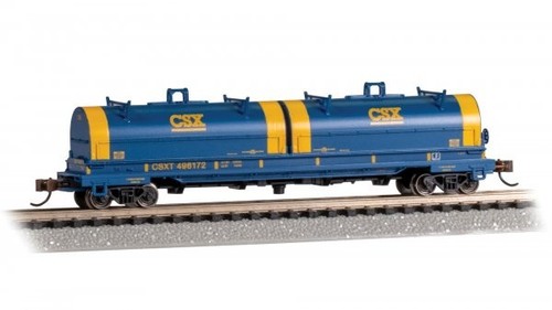 Coche de bobina de acero Bachmann escala N CSX 55' con cargas de bobina #496172 | Condition: New