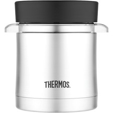 Thermos 12 oz. Stainless Steel Food Jar w/ Microwavable Container - Silver/Black