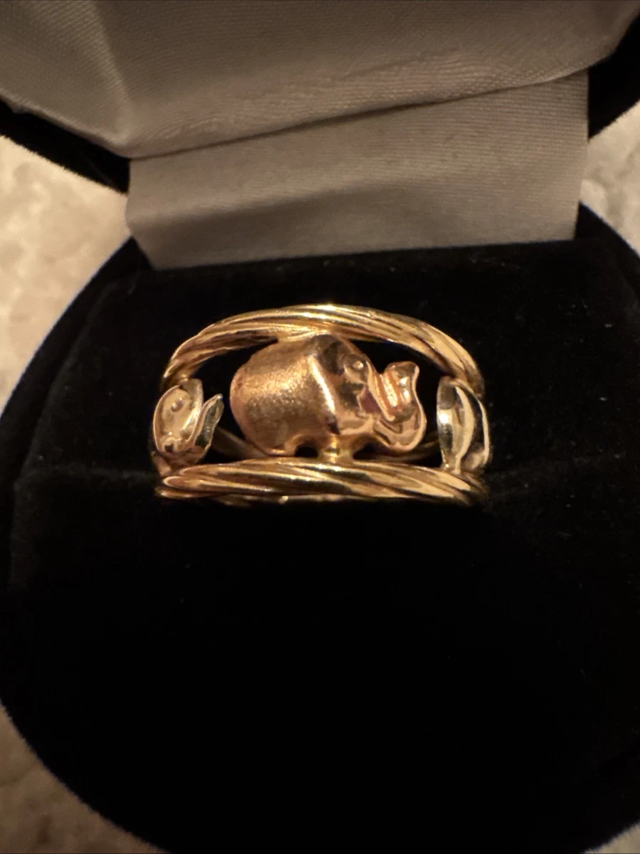 Bague Argent 925 Motif éléphant - Taille 57, Occasion, Bijou Symbolique