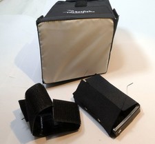 3.5X3.5" Mini SoftBox Flash diffuser soft dome w/ hook and loop honeycomb filter