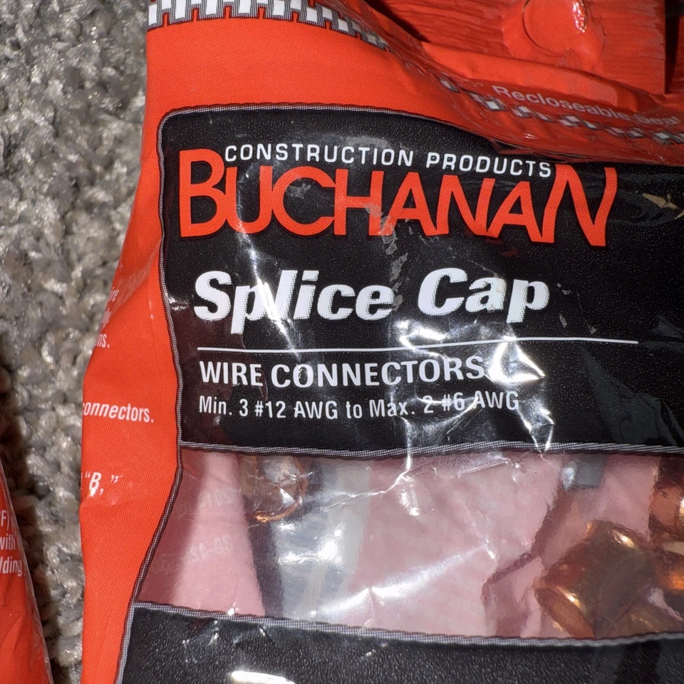 🔥🔥 QTY 100 Buchanan Splice Cap Crimp Wire Connector 2011S 50 pieces per bag… - Image 3 of 4