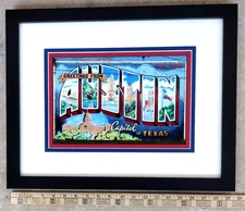 Greetings From Austin Capitol of Texas UT Framed Print 19" x 16" Photo of Mural