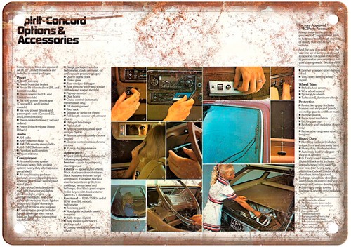 1981 AMC Spirit & Concord Vintage Auto Ad Retro Look Metal Sign A12875 - Picture 1 of 2