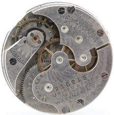 US WATCH WALTHAM 716915, 11j GRADE 174, 0s POCKET WATCH MOVEMENT