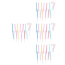 52 Pezzi Candele a Spirale per Torte di Compleanno - Candele Colorate con Numero 7 come