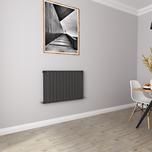 Anthracite Designer Oval Column Flat Panel Radiator Vertical Horizontal Rads - Picture 125 of 195