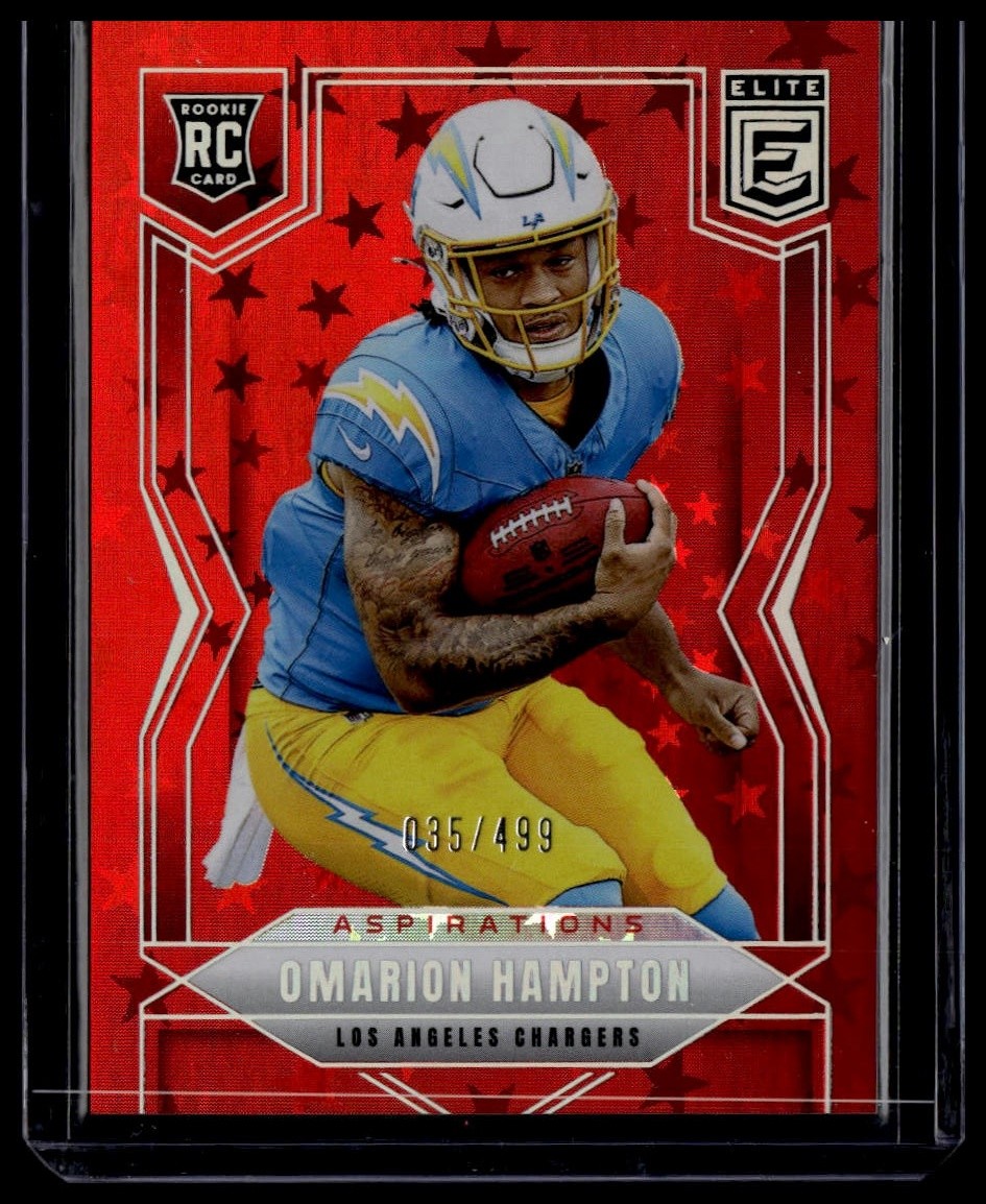 2025 Donruss Elite #132 Omarion Hampton Aspirations Stars #/499