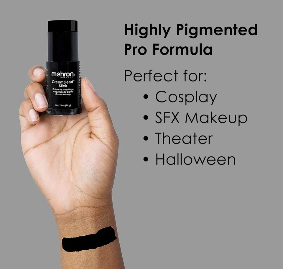 MEHRON CREMA MEZCLA MAQUILLAJE BARRA ESCENARIO TEATRAL CREMA MEZCLA CARA CUERPO PINTURA  Foto 2 de 3