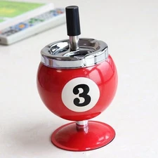 Hot Creative billiard metal ashtray with covered table tennis decoration ashtray
