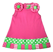 Mud Pie Little Sprout Baby Dress Pink Sleeveless Spring Summer Outfit 0-6 Months