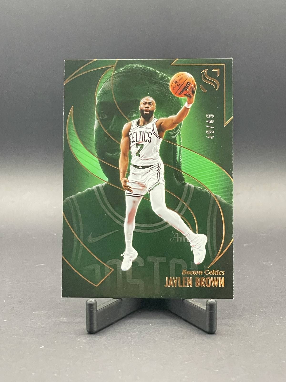 2024-25 Panini Silhouette - Jaylen Brown, Jaylen Brown #60 Bronze /49 Book End!!