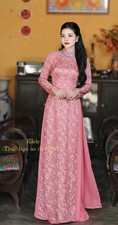 Double Layers Traditional Vietnamese Long Dress-  - 3XL - With Pants