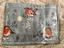 20 Floss Thread Bobbin Storage Organiser Embroidery / Cross Stitch Blue Robins