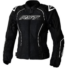 RST Ladies S1 Mesh CE Textile Jacket Motorbike Motorcycle Black / White