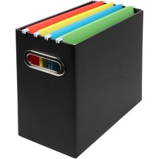 Collapsible File Organizer Box with Handle Portable File Storage for Home Office
