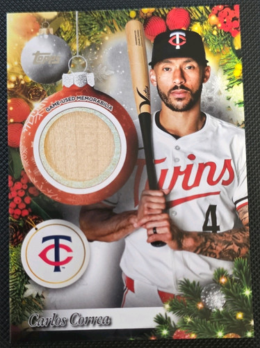 Carlos Correa #PR-CCO 2025 Topps Holiday Player Relic card