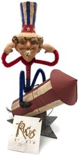 Rucus Studio Fire Cracker Sam Scott Smith Signed Patriotic 4th of July Figurine