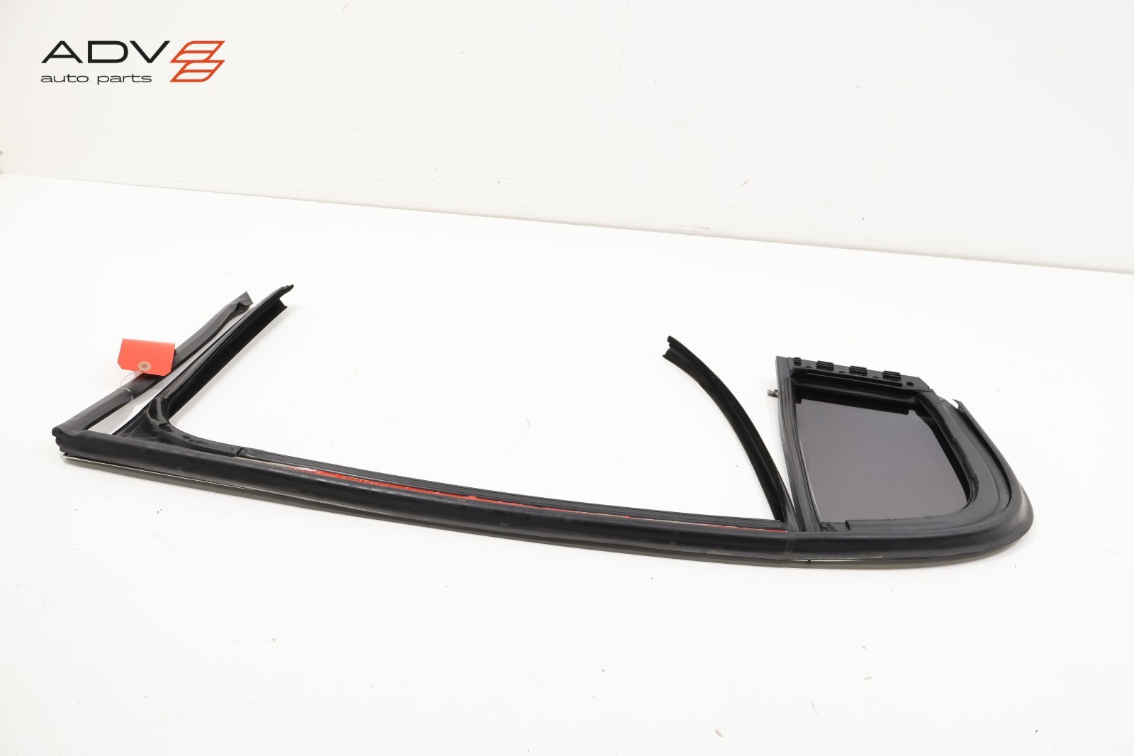 2006-12 BENTLEY CONTINENTAL REAR LEFT DOOR WINDOW RUN CHANNEL SEAL W/ GLASS OEM