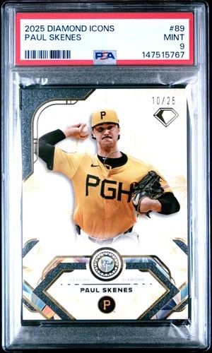 147515767 Paul Skenes 2025 Topps Diamond Icons #89 10/25 PSA 9