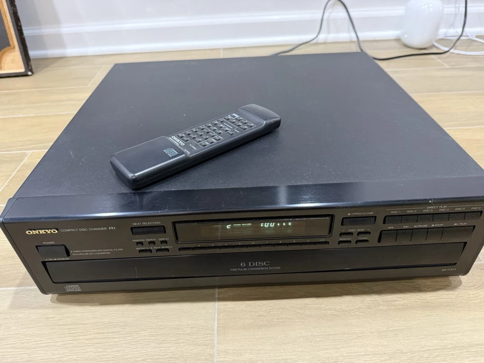 1994 Onkyo DX-C311 Compact Disc 6 CD Selection System w Remote! WORKS PERFECTLY! - Image 2 of 4