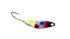 Andy's Small Gotcha Ice Jigs, TWELVE, Size 8 Hk, #2 Willow, Red Wonder #ASGJRHWB